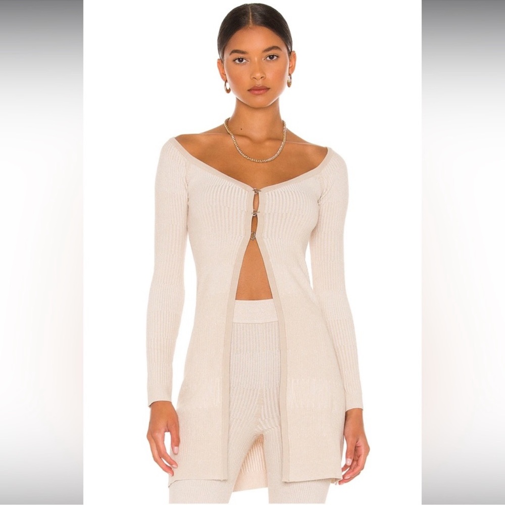Song of Style Off-the-Shoulder Cream Sweater Set